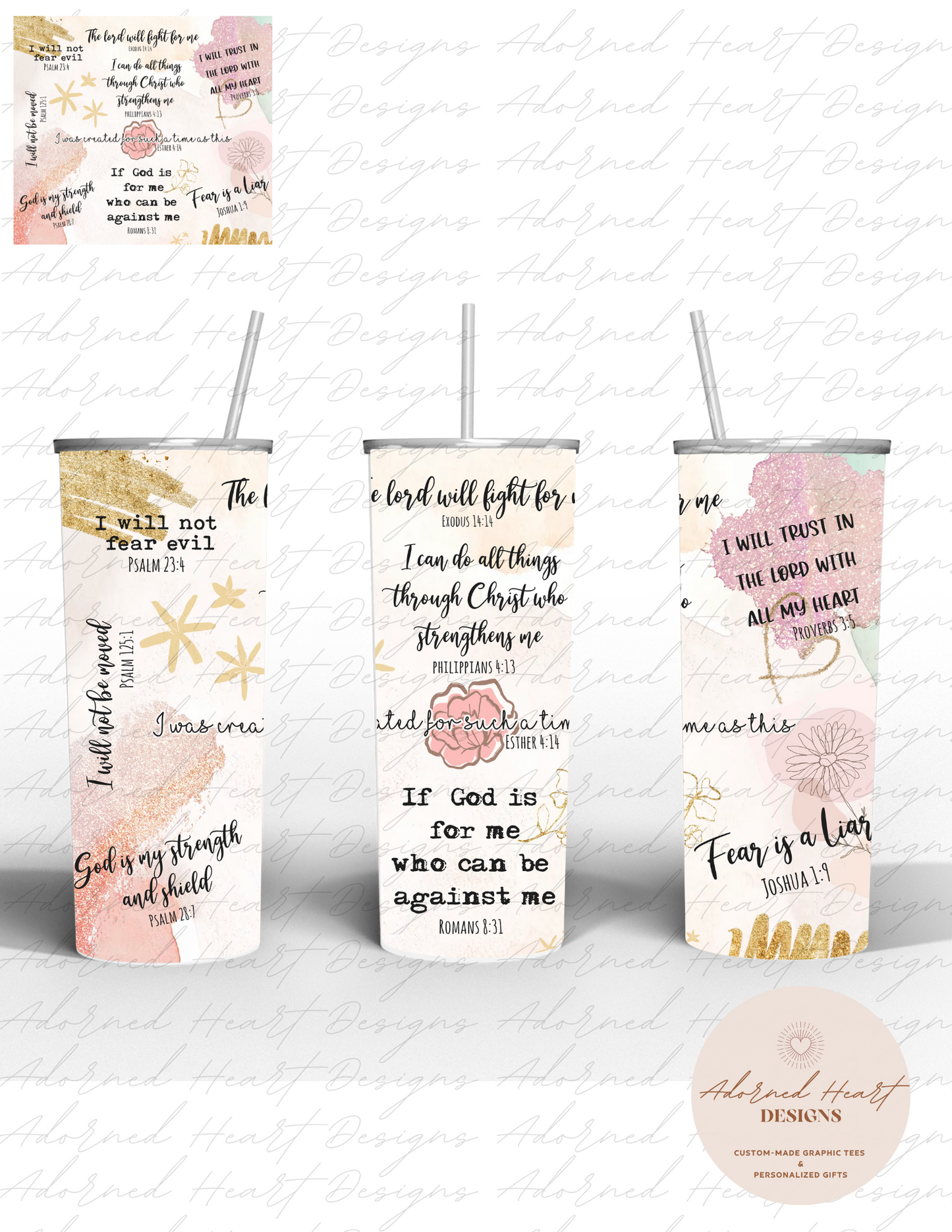 Bible Verse Christian 20 oz Tumbler