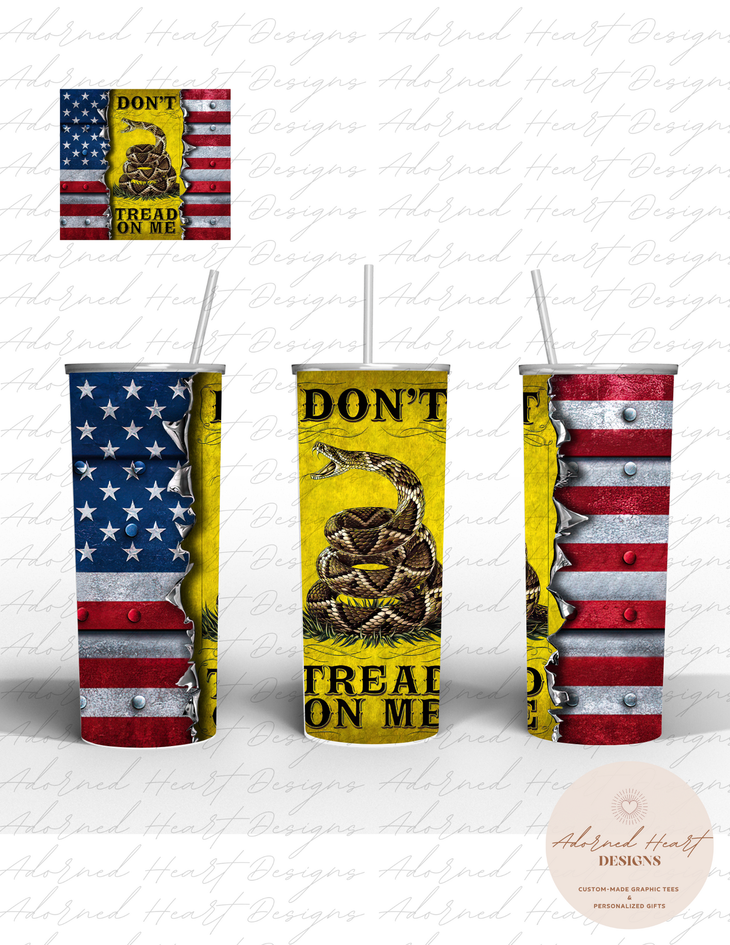 Don't Tread On Me 20 oz Tumbler