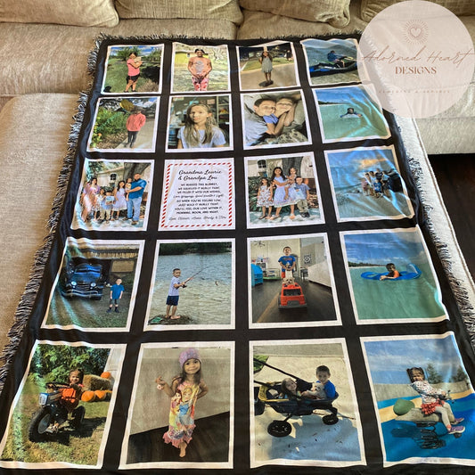 Personalized 20-Panel Throw Blanket